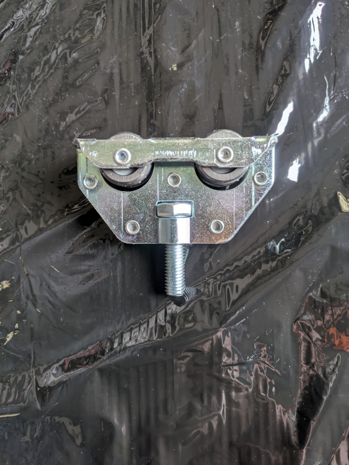 Roldana Doble ST-75 de Acero Cincado con Rodamientos – Toldo de Camión Corredero